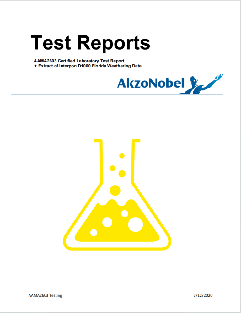 Coating performance test report