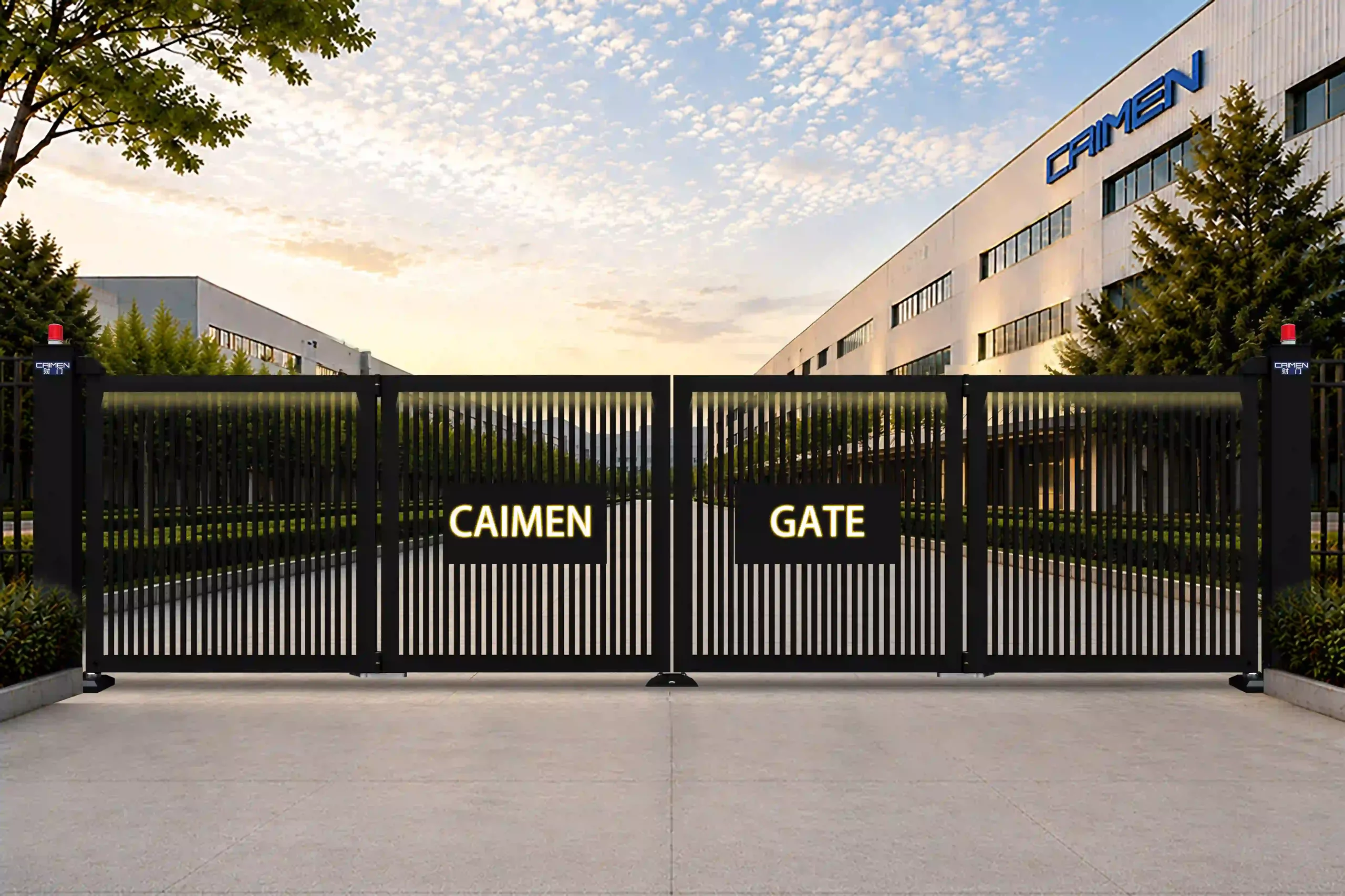 Industrial bifolding gate