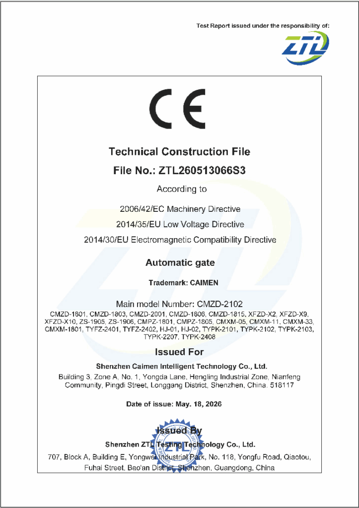 Product conformity certificate